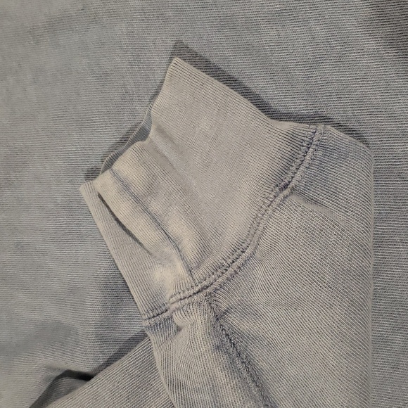J. Crew Light Blue Crop Half Zip Pullover Lightweight Sweatshirt Large - Picture 5 of 10